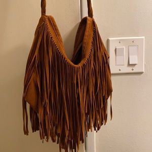 Nasty Gal suede fringe purse
